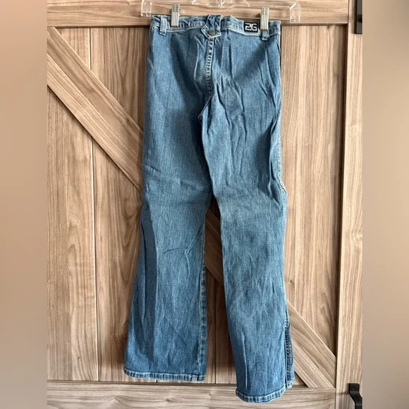 Blue Flare Jeans with Distressed Details - Vintage Y2K - Picture 4 of 5